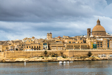 Fototapeta na wymiar Valletta skyline from Sliema. Malta.