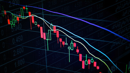 stock indicator price graph price falling down 