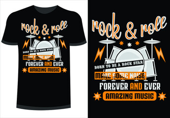 Rock and Roll T-Shirts | Born to be a rock star | Fore Ever and Ever | Amazing Music T-shirts