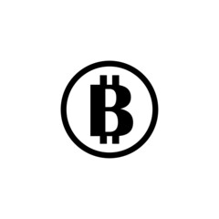 Bitcoin icon sign payment symbol. Cryptocurrency logo. Illustration isolated on white background
