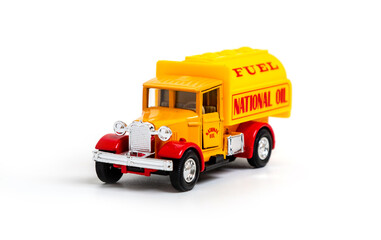 Naklejka premium Retro truck with the inscription National Oil