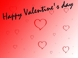 Red Valentine's Day greeting card