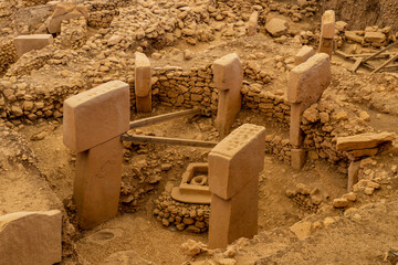 Ancient Site of Gobekli Tepe is a pre-historic place from roughly 12000 years ago in SanliUrfa, Turkey © mehmetkrc