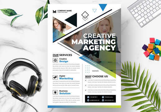 Creative Agency Flyer Layout Layout Design