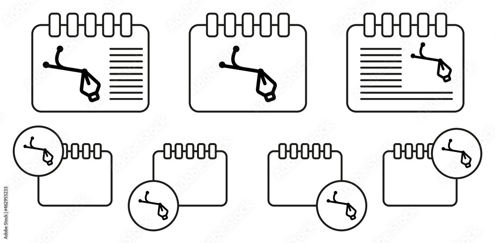 Poster pen tool creative vector icon in calender set illustration for ui and ux, website or mobile applicat