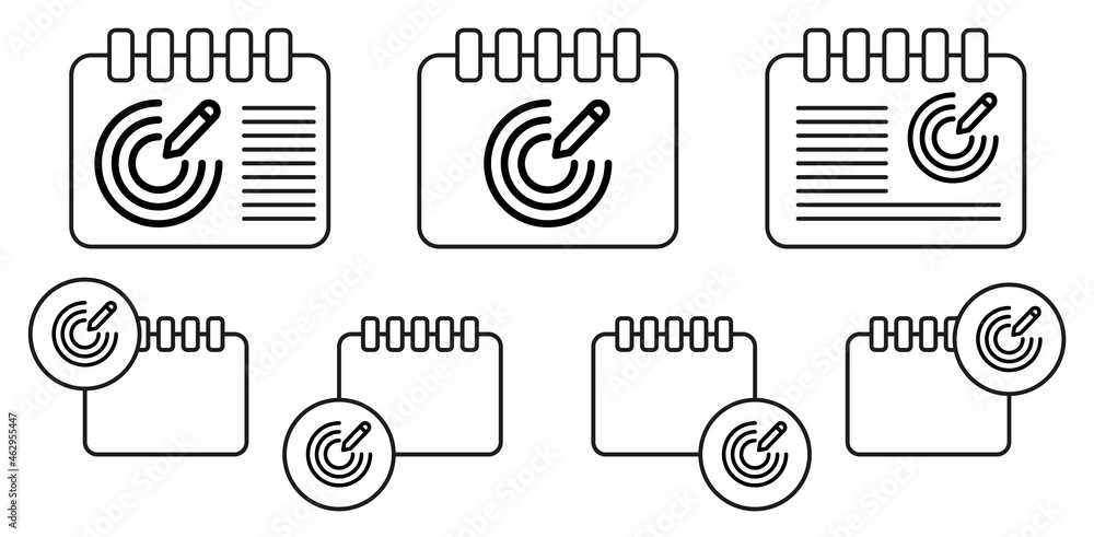 Poster pen creative create vector icon in calender set illustration for ui and ux, website or mobile applic