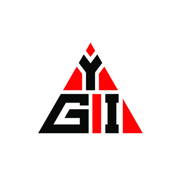YGI triangle letter logo design with triangle shape. YGI triangle logo design monogram. YGI triangle vector logo template with red color. YGI triangular logo Simple, Elegant, and Luxurious Logo. YGI 