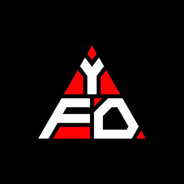 YFO triangle letter logo design with triangle shape. YFO triangle logo design monogram. YFO triangle vector logo template with red color. YFO triangular logo Simple, Elegant, and Luxurious Logo. YFO 