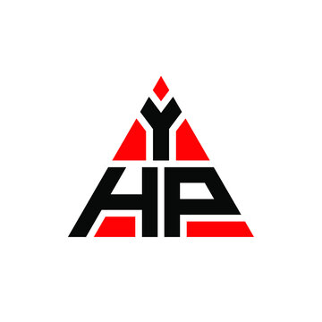 YHP triangle letter logo design with triangle shape. YHP triangle logo design monogram. YHP triangle vector logo template with red color. YHP triangular logo Simple, Elegant, and Luxurious Logo. YHP 