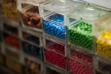 Production line pharmaceutical industry. Manufacturing of drugs and medications, pharmaceuticals.