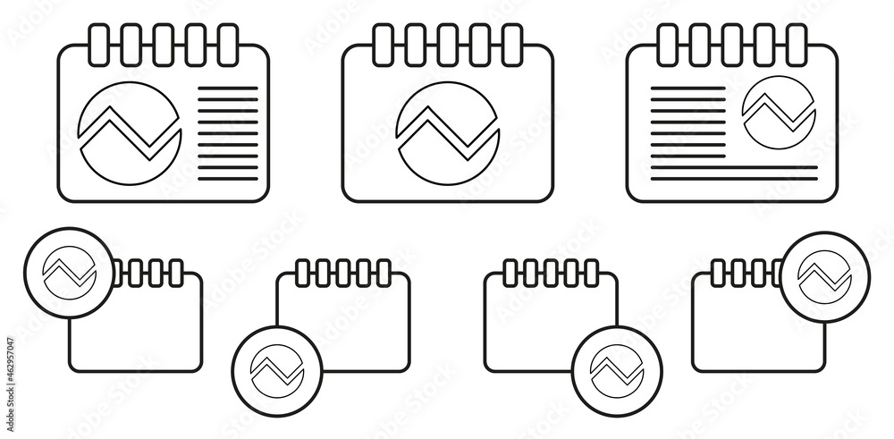 Poster database vector icon in calender set illustration for ui and ux, website or mobile application