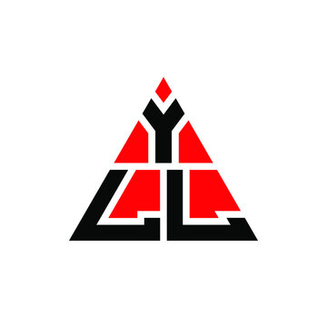 YLL triangle letter logo design with triangle shape. YLL triangle logo design monogram. YLL triangle vector logo template with red color. YLL triangular logo Simple, Elegant, and Luxurious Logo. YLL 