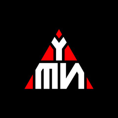 YMN triangle letter logo design with triangle shape. YMN triangle logo design monogram. YMN triangle vector logo template with red color. YMN triangular logo Simple, Elegant, and Luxurious Logo. YMN 