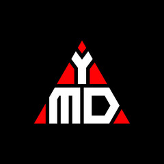 Obraz na płótnie Canvas YMD triangle letter logo design with triangle shape. YMD triangle logo design monogram. YMD triangle vector logo template with red color. YMD triangular logo Simple, Elegant, and Luxurious Logo. YMD 