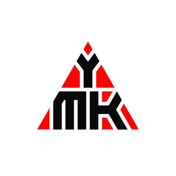 YMK triangle letter logo design with triangle shape. YMK triangle logo design monogram. YMK triangle vector logo template with red color. YMK triangular logo Simple, Elegant, and Luxurious Logo. YMK 