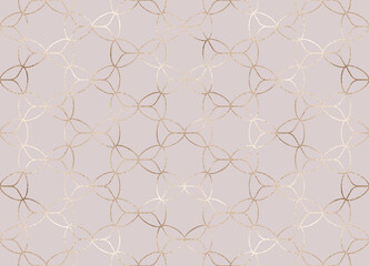 Abstract decorative grid seamless pattern with gold texture.