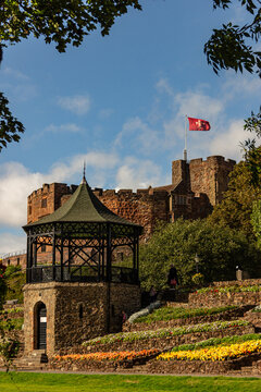 Tamworth Castle from river bank