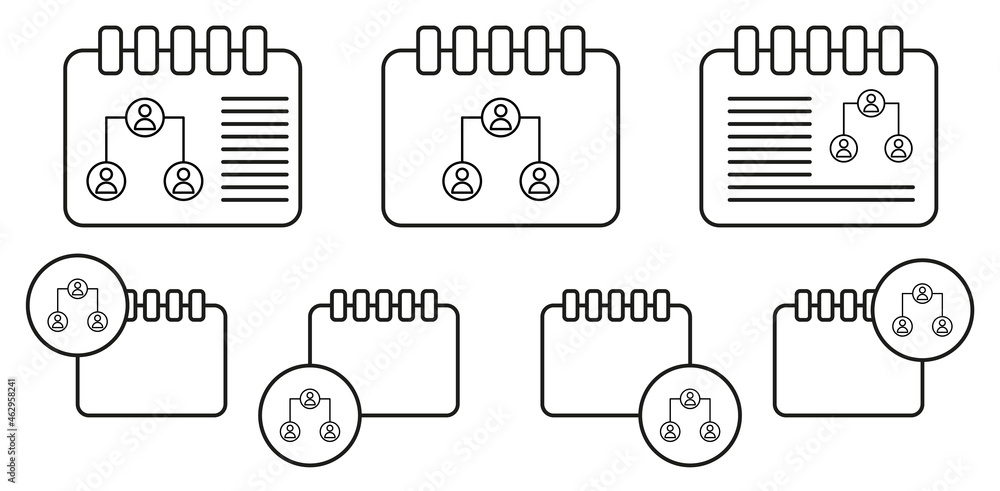 Poster connect network vector icon in calender set illustration for ui and ux, website or mobile applicatio