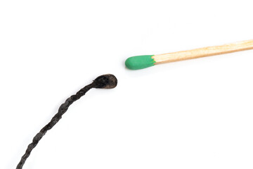 large fireplace matches isolated on white background .