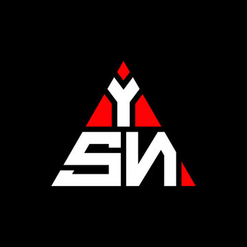 YSN triangle letter logo design with triangle shape. YSN triangle logo design monogram. YSN triangle vector logo template with red color. YSN triangular logo Simple, Elegant, and Luxurious Logo. YSN 