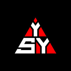 YSY triangle letter logo design with triangle shape. YSY triangle logo design monogram. YSY triangle vector logo template with red color. YSY triangular logo Simple, Elegant, and Luxurious Logo. YSY  - obrazy, fototapety, plakaty