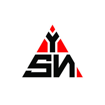 YSN triangle letter logo design with triangle shape. YSN triangle logo design monogram. YSN triangle vector logo template with red color. YSN triangular logo Simple, Elegant, and Luxurious Logo. YSN 