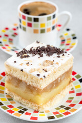 szarlotka, ciastka, deser, jedzenie, słodki, czekolada, przepyszny, ciasto, krem, część, biała, ciasta, przekąska, cukier, pieczone, smaczny, domowe, budyń