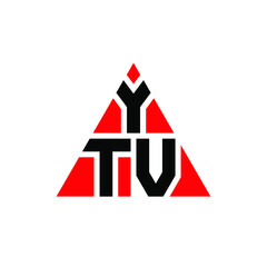 YTV triangle letter logo design with triangle shape. YTV triangle logo design monogram. YTV triangle vector logo template with red color. YTV triangular logo Simple, Elegant, and Luxurious Logo. YTV 