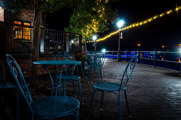 Barton-under-Needwood, England October 11,2021 ,Visit in the night Barton Marina