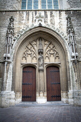 Fototapeta na wymiar double doorway to a church in Germany