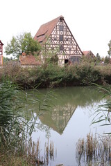 Fachwerkhaus am Dorfweiher.