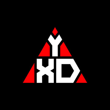 YXD triangle letter logo design with triangle shape. YXD triangle logo design monogram. YXD triangle vector logo template with red color. YXD triangular logo Simple, Elegant, and Luxurious Logo. YXD 
