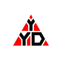 YYD triangle letter logo design with triangle shape. YYD triangle logo design monogram. YYD triangle vector logo template with red color. YYD triangular logo Simple, Elegant, and Luxurious Logo. YYD 