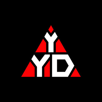 YYD triangle letter logo design with triangle shape. YYD triangle logo design monogram. YYD triangle vector logo template with red color. YYD triangular logo Simple, Elegant, and Luxurious Logo. YYD 