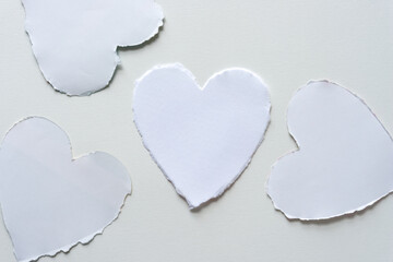 Naklejka na ściany i meble torn paper hearts