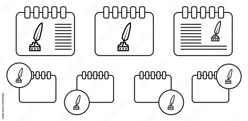 Canvas Prints Feather, ink, usa vector icon in calender set illustration for ui and ux, website or mobile application