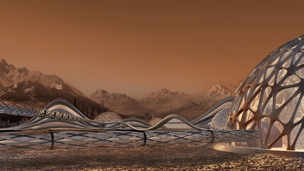 Mars futuristic architecture © 3000ad