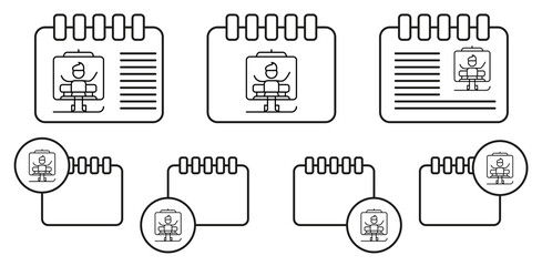 Chairlift, adventure vector icon in calender set illustration for ui and ux, website or mobile application