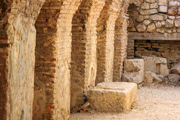 Remains thermae of ancient Roman Odessos, in the city of Varna, on the Black Sea coast of Bulgaria