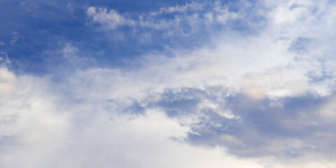 horizontal panoramic cloudscape