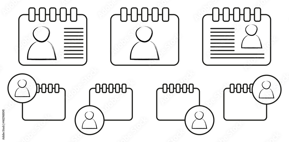Poster human sketch style vector icon in calender set illustration for ui and ux, website or mobile applica