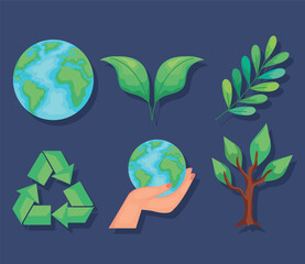 six eco friendly icons
