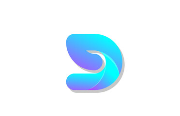 blue gradient logo g alphabet letter design icon for company