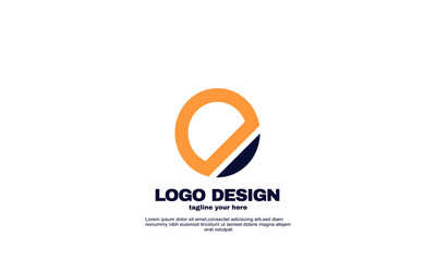 stock illustrator abstract creative idea best logo cute corporate company and business logo design template with colorful
