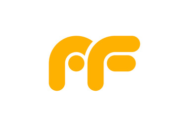 yellow white combination logo letter AF A F alphabet design icon