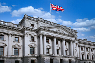 Fototapeta na wymiar Government office building, Whitehall, London, England