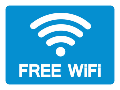 Free WiFi Symbol Sign, Vector Illustration, Isolate On White Background Label .EPS10