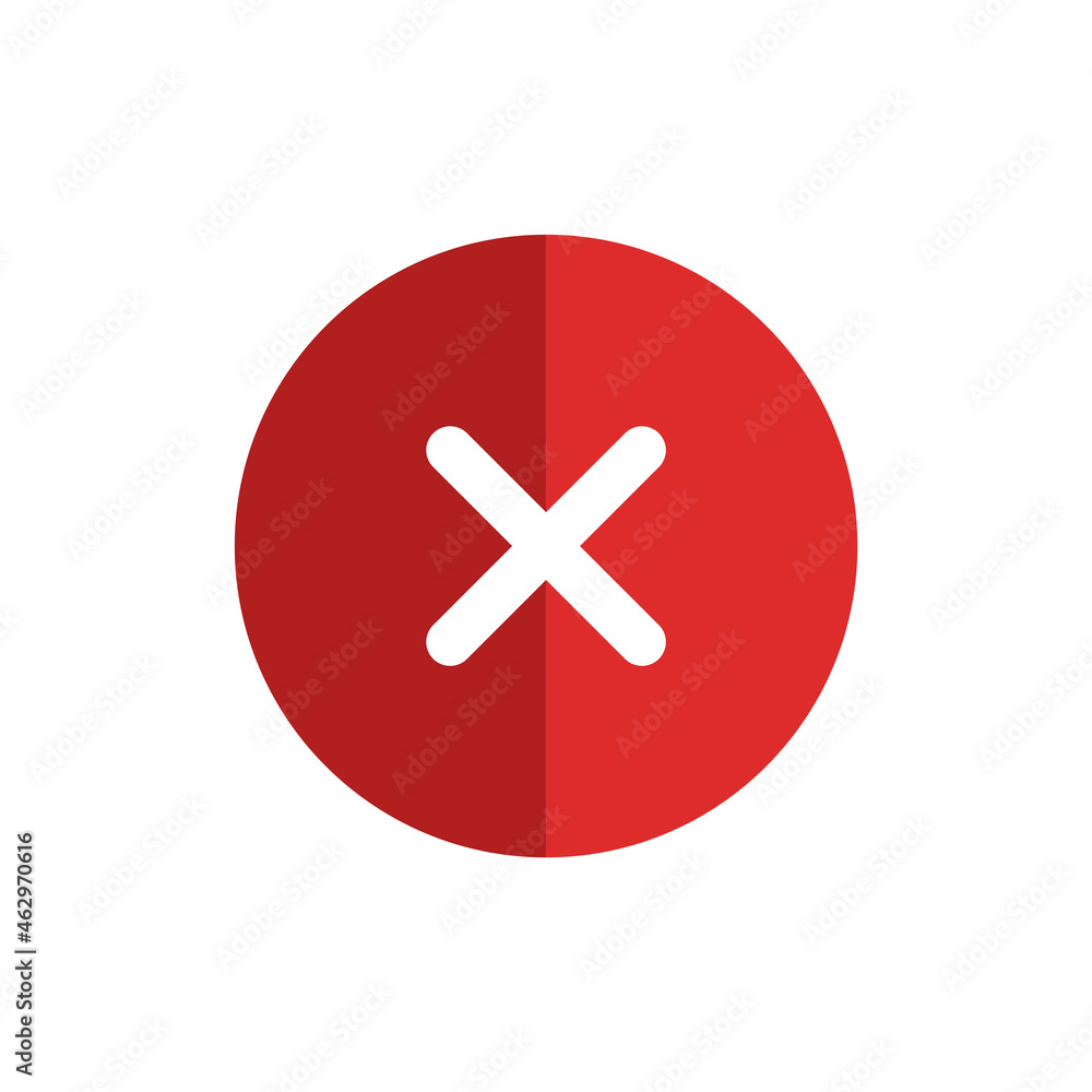 Poster delete icon vector isolated on white background. trendy delete icon in flat style. template for app,