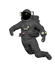 astronaut is drifting in white background