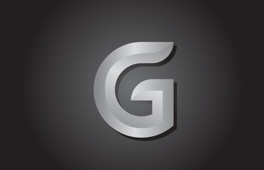 grey G letter alphabet icon logo design. Company template for business
